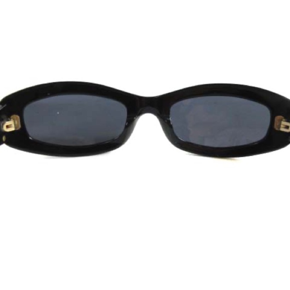 Like New💛CHANEL vintage  Black/ Dark blue Sunglasses with Gold Detail - Picture 8 of 11
